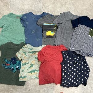 Lot of 9 Boys T-Shirts with Fun Prints - 2T